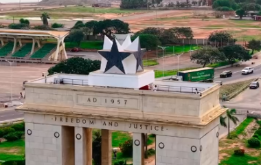Independence Arch and Black Star Square in Accra
