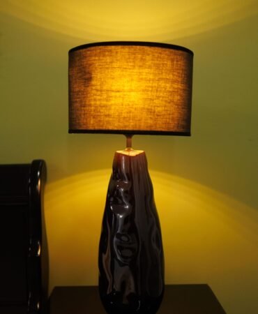 Bedside lamp in a guest room