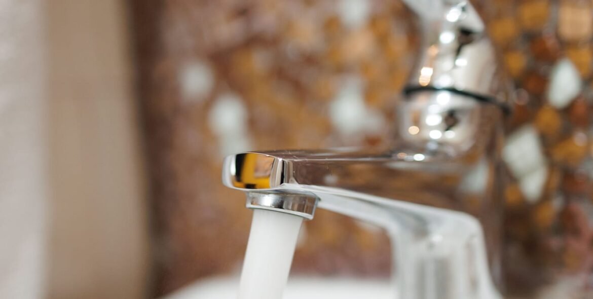 Close-up of a bathroom tap