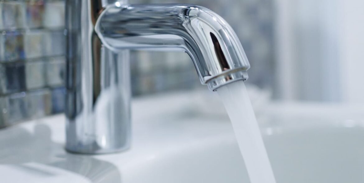 Bathroom tap and basin