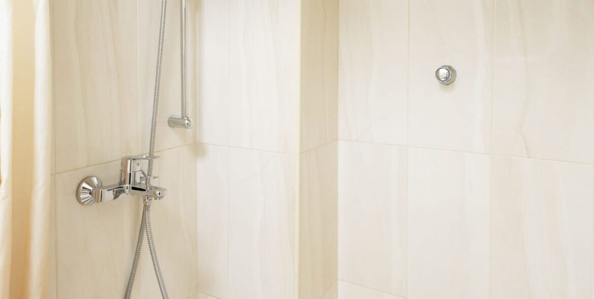 Private shower in the Standard Double Room